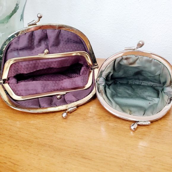 VTG EEL Skin Small Change Purses Red Black Wallets Bundle Retro Accessories - Picture 3 of 8